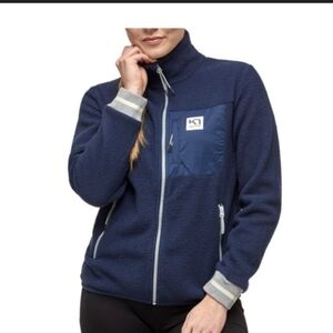 Kari Traa Rothe Mid Layer Jacket Navy Blue Size Small
